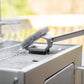 Warm or Hot Clean to 350°F, 3-in-1 SuperSize Black BBQ Grill Brush with Scrubber & Scraper (No Harmful Wire Bristles)